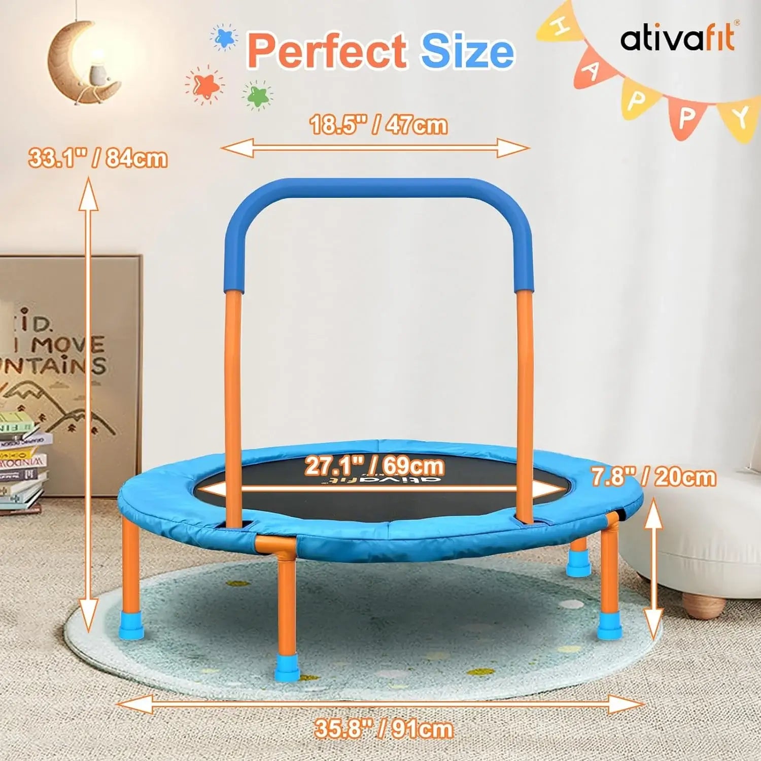 60 Trampoline for Kids Ativafit