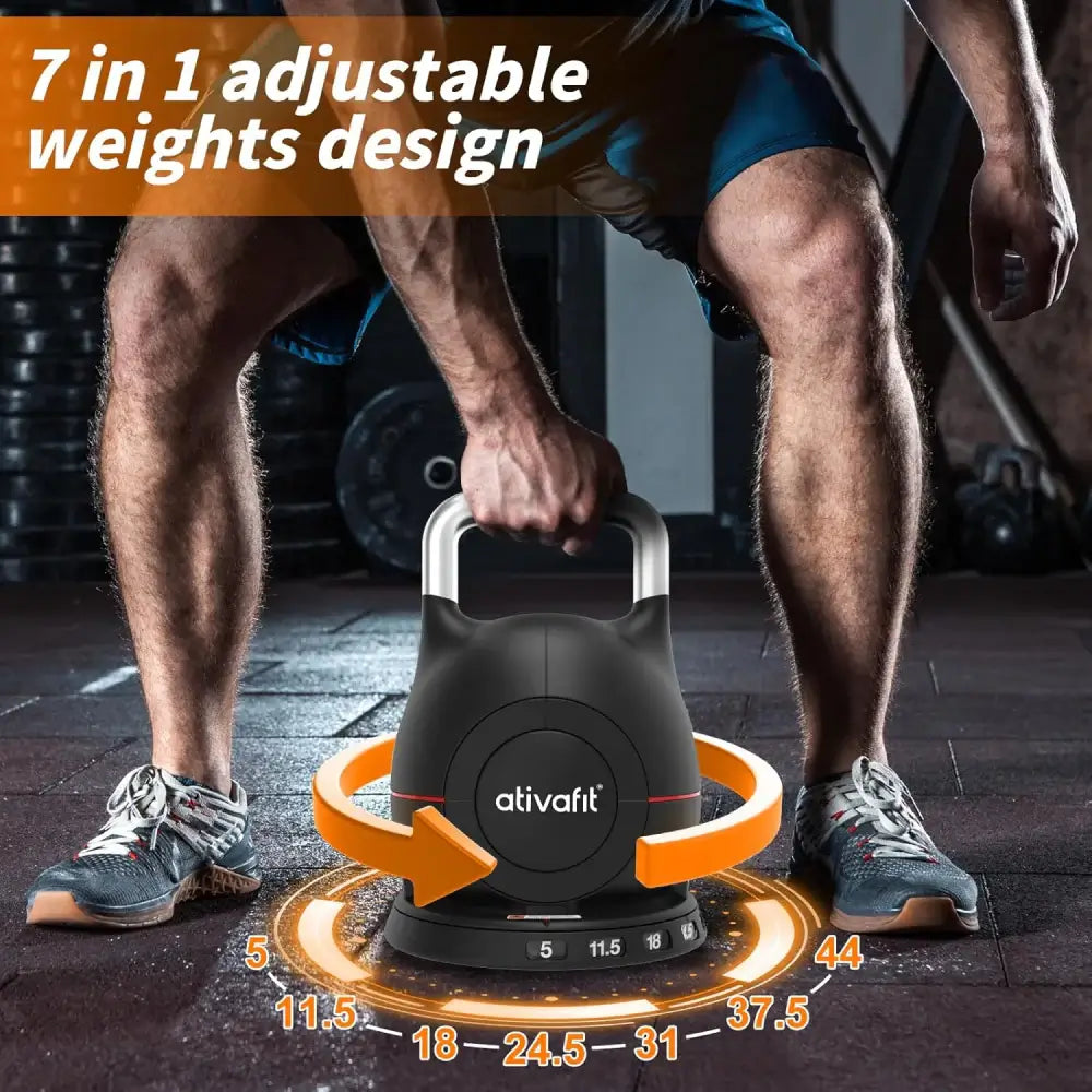 7 in 1 Adjustable Kettlebell 5-44lbs